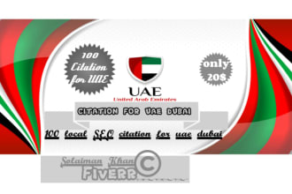 200 uae local listing citation and directory for local SEO