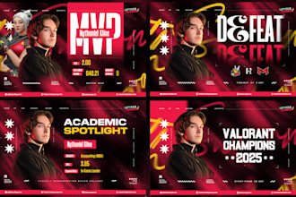 design professional esports tournament banner flyer poster or any gaming event