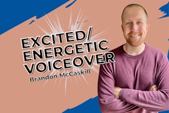 do an energetic happy hard sell enthusiastic male voice over in english