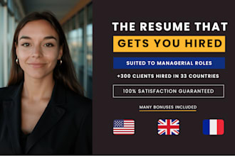 prepare professional and catchy cvs in english and french