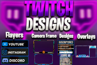design twitch overlays, screens, panels, whatever