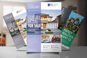 design professional real estate flyer or postcard in 6hrs
