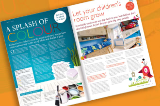 design a professional magazine or catalog design and layout
