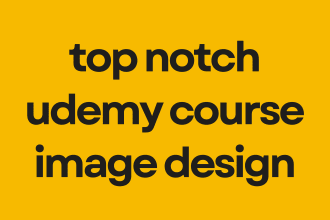 design high quality udemy course cover image