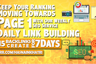 submit manually high authority dofollow link building 7days drip feed