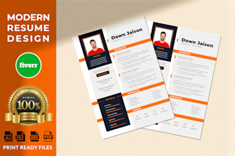 do professional CV or edit resume design with cover letter