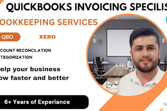 do bookkeeping in quickbooks online complete set up and reconcillation