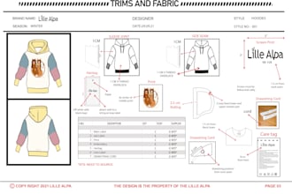 create fashion technical sketch and tech packs