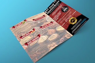 design restaurant menu, food menu, brochure in 12 hours
