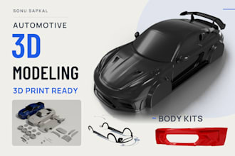 create 3d car models and body kits for 3d printing