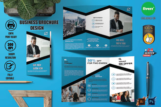 design awesome trifold or bifold brochure