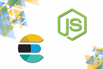 develop elasticsearch, logstash, nodejs, rest api