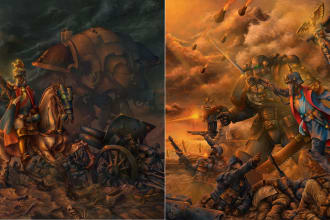 paint warhammer themed illustration