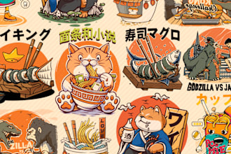 create t shirt japanese vintage illustration for apparel