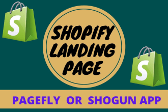 create a responsive shopify landing page design