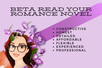 beta read your romance novel