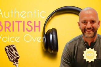 record a smooth and deep british voiceover
