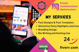 create instagram posts and story highlights