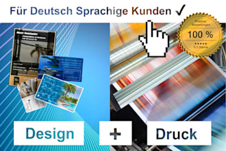 do design and printing for german speakers professional service and delivery dhl