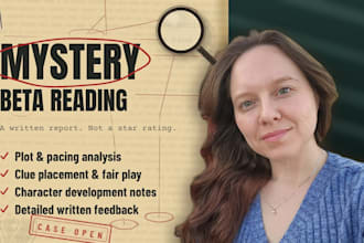 beta read your mystery novel and give actionable feedback