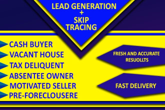 do real estate lead generation and skip tracing