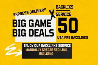 create 50 USA pr9 high da seo backlinks,link building