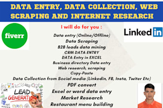 do data entry, data collection, and internet research