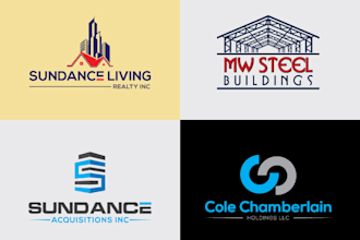 design real estate, construction logo for your business