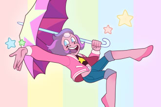 draw steven universe characters and scenes