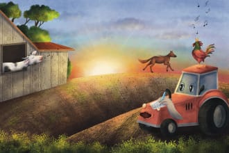 create high quality children book illustrations and covers