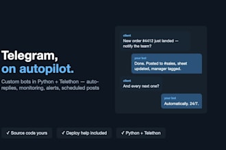 build a telegram bot in python with telethon