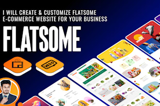 create and customize flatsome woocommerce website for you