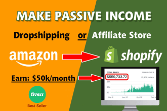 automated shopify dropshipping store with 10k products to make passive income
