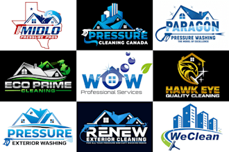 do power washing, house cleaning and pressure washing logo