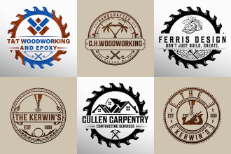 design an elegant carpentry, and wood work, logo for you