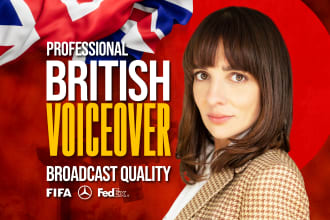 record your professional female british voiceover