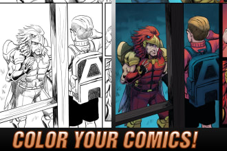 color your comic book pages, manga, or webtoon