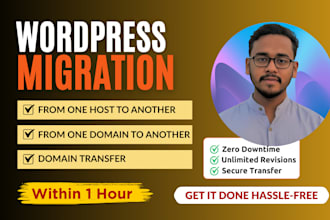 migrate, move or transfer your wordpress website in 1 hour