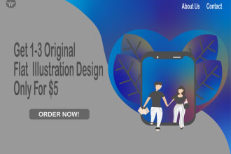 illustrate original flat vectors for cheap prices