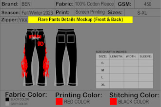 design fashion apparel, clothing tech pack, technical sketch