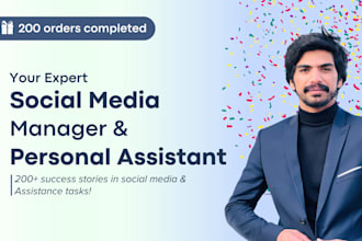 be your personal virtual assistant and monthly social media manager