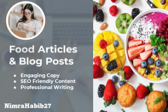 write any blog or article on food or health