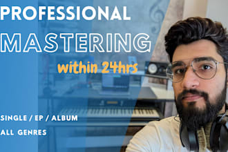 master your music to industry level as a professional audio engineer