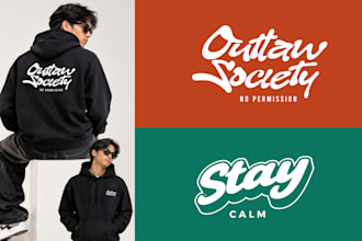 create urban streetwear logo with custom lettering style