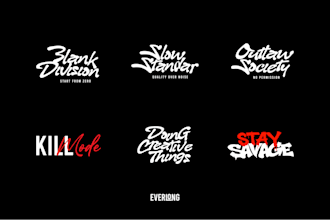 create urban streetwear logo with custom lettering style