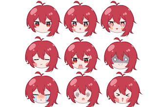 draw cute emoji or sticker for you