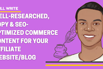write seo optimized commerce content for your affiliate website