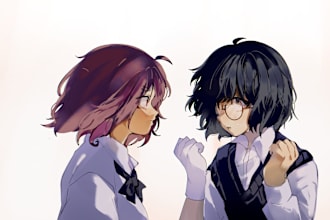 draw your oc or fanart in anime style