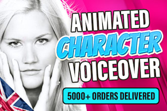 be your female character voice over