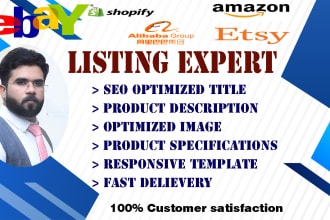 do ebay product listing with description